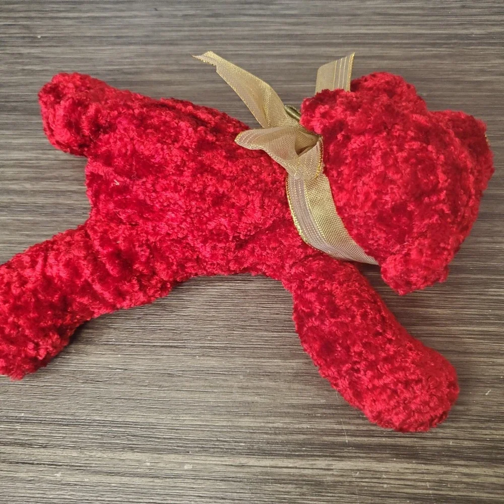 Dan Dee Red Crushed Velvet Dog 9